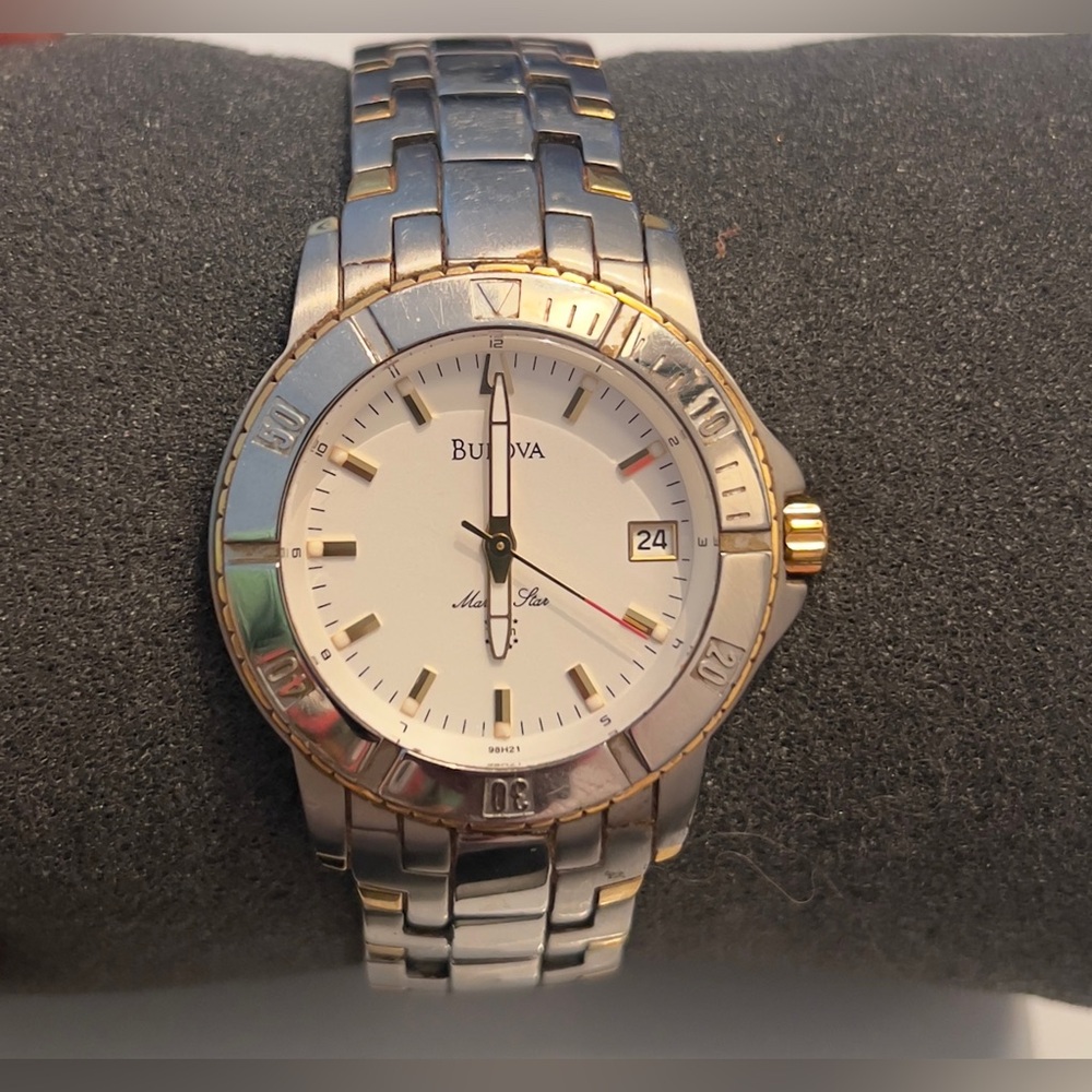 Bulova Two-Tone Men's Marine Star Watch Vintage Marine Star C9671108